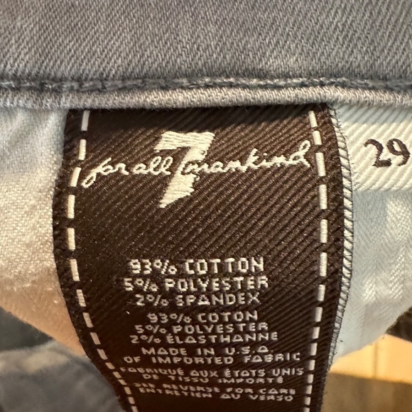 7 For All Mankind - LIGHT GREY size 29 (run small) JEANS - Picture 2 of 4
